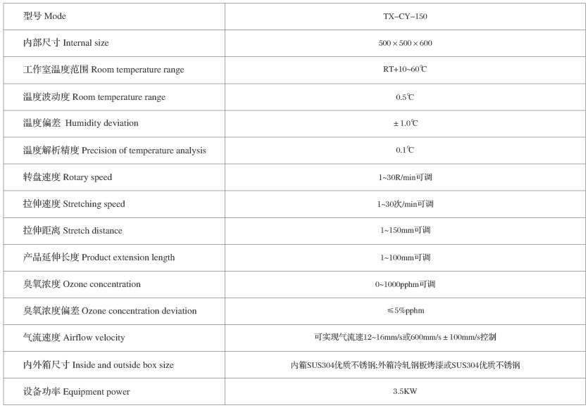 技術規格表